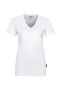 Women-V-Shirt Classic, 100% Baumwolle, 160g/qm, weiß