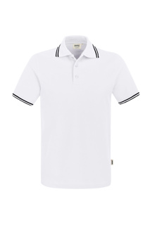 805-01 HAKRO Poloshirt Twin-Stripe, weiß/schwarz