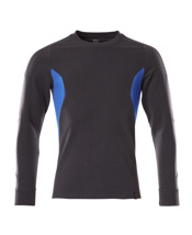 Sweatshirt, moderne Passform, schwarzblau/azurblau