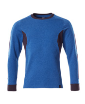 Sweatshirt, moderne Passform, azurblau/schwarzblau